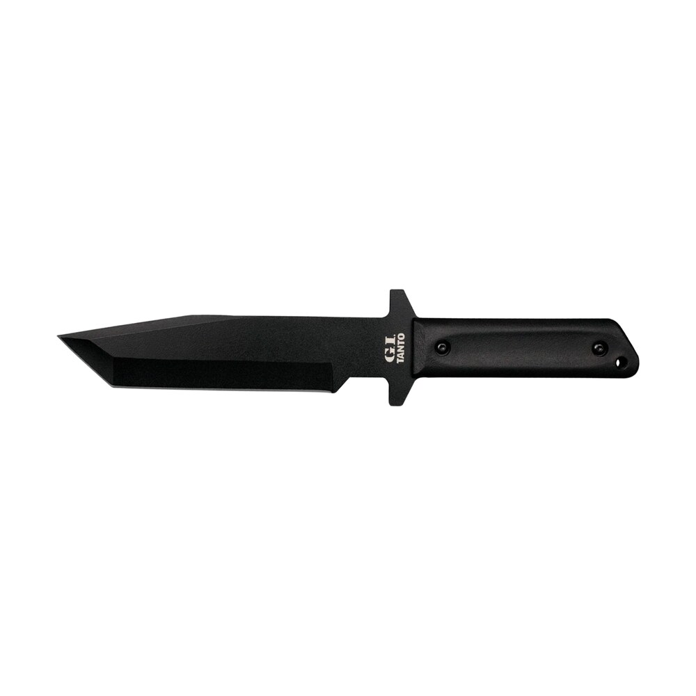 cold steel cs80pgtk g.i. 7" fixed tanto plain black rust resistant finish 1055 carbon steel blade/black polypropylene scales handle includes sheath Cold Steel CS80PGTK G.I. 7" Fixed Tanto Plain Black Rust Resistant Finish 1055 Carbon Steel Sports South item 132902