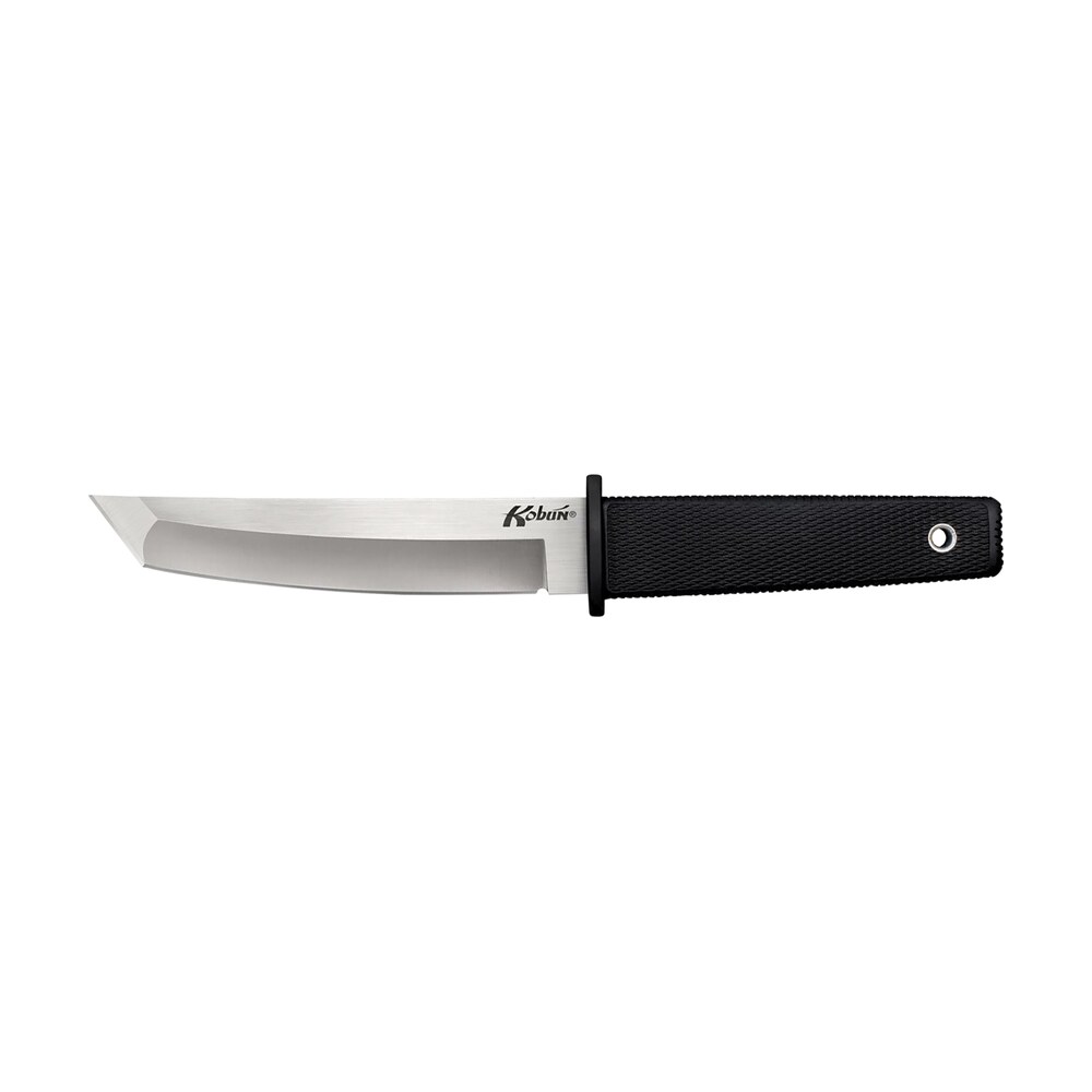 cold steel cs17t kobun 5.50" fixed tanto plain aus 8a ss blade/black deep checkered kray ex handle includes belt clip/sheath Cold Steel CS17T Kobun 5.50" Fixed Tanto Plain AUS-8A SS Blade/Black Deep Checkered Kray-Ex Sports South item 132909