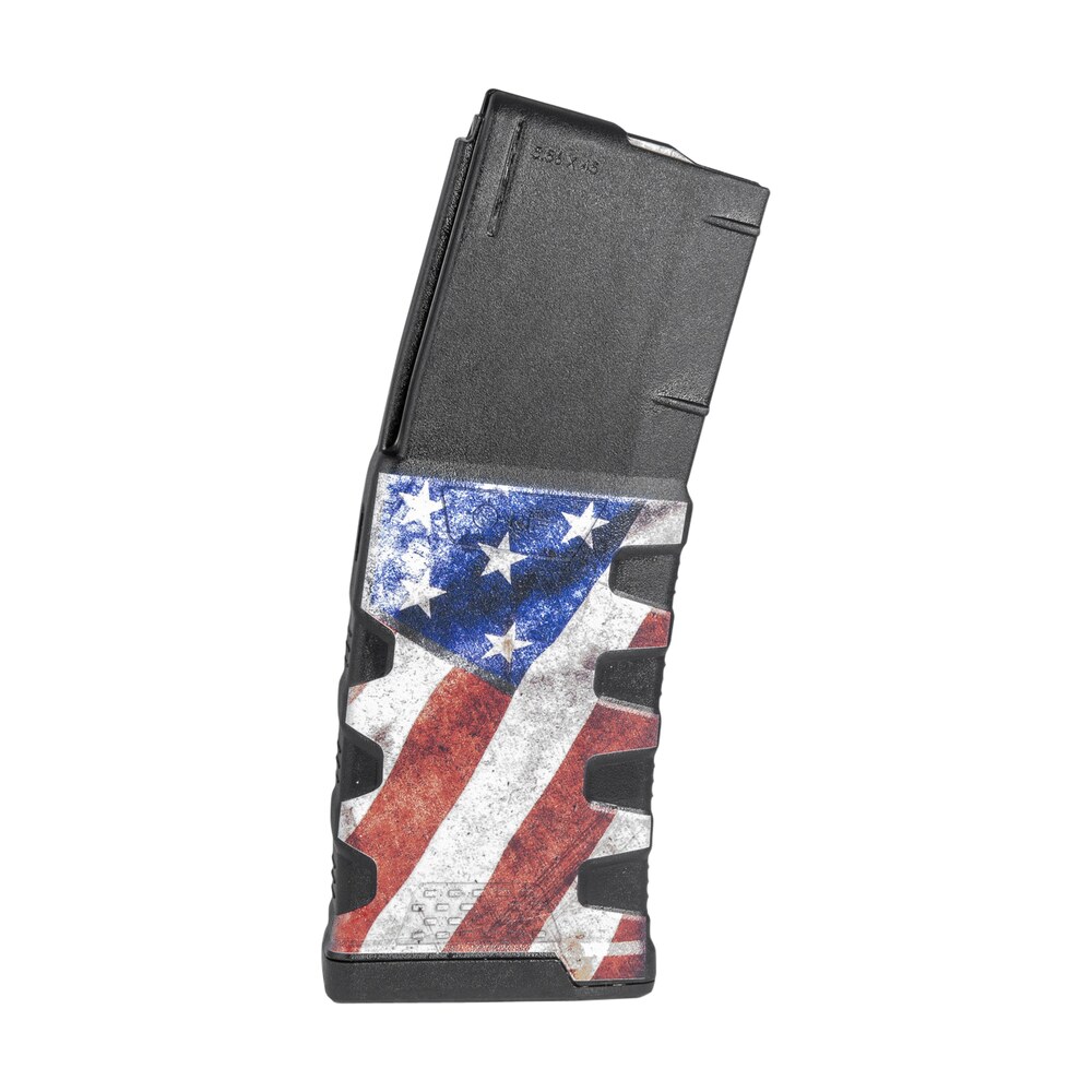 mission first tactical exdpm556afm1 extreme duty 30rd 223 rem/5.56x45mm fits ar 15/m4 black w/american flag m1 polymer Mission First Tactical EXDPM556AFM1 Extreme Duty 30rd 223 Rem/5.56x45mm Sports South item 133002