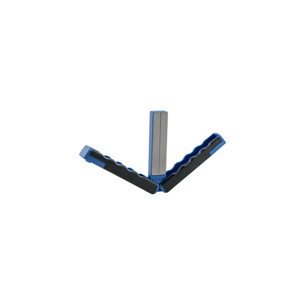 accusharp 051c paddle sharpener folding diamond sharpener black/blue overmolded rubber handle AccuSharp 051C Paddle Sharpener Folding Diamond Sharpener Black/Blue Overmolded Rubber Handle Sports South item 133034