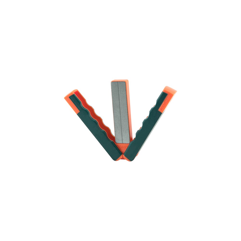 accusharp 077c paddle sharpener folding fine, coarse diamond sharpener gray/orange overmolded rubber handle AccuSharp 077C Paddle Sharpener Folding Fine, Coarse Diamond Sharpener Gray/Orange Overmolded Sports South item 133037