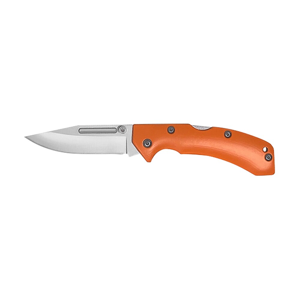 accusharp 712c lockback 3" folding clip point plain stainless steel blade/blaze orange g10 handle includes allen wrench AccuSharp 712C Lockback 3" Folding Clip Point Plain Stainless Steel Blade/Blaze Orange G10 Sports South item 133045