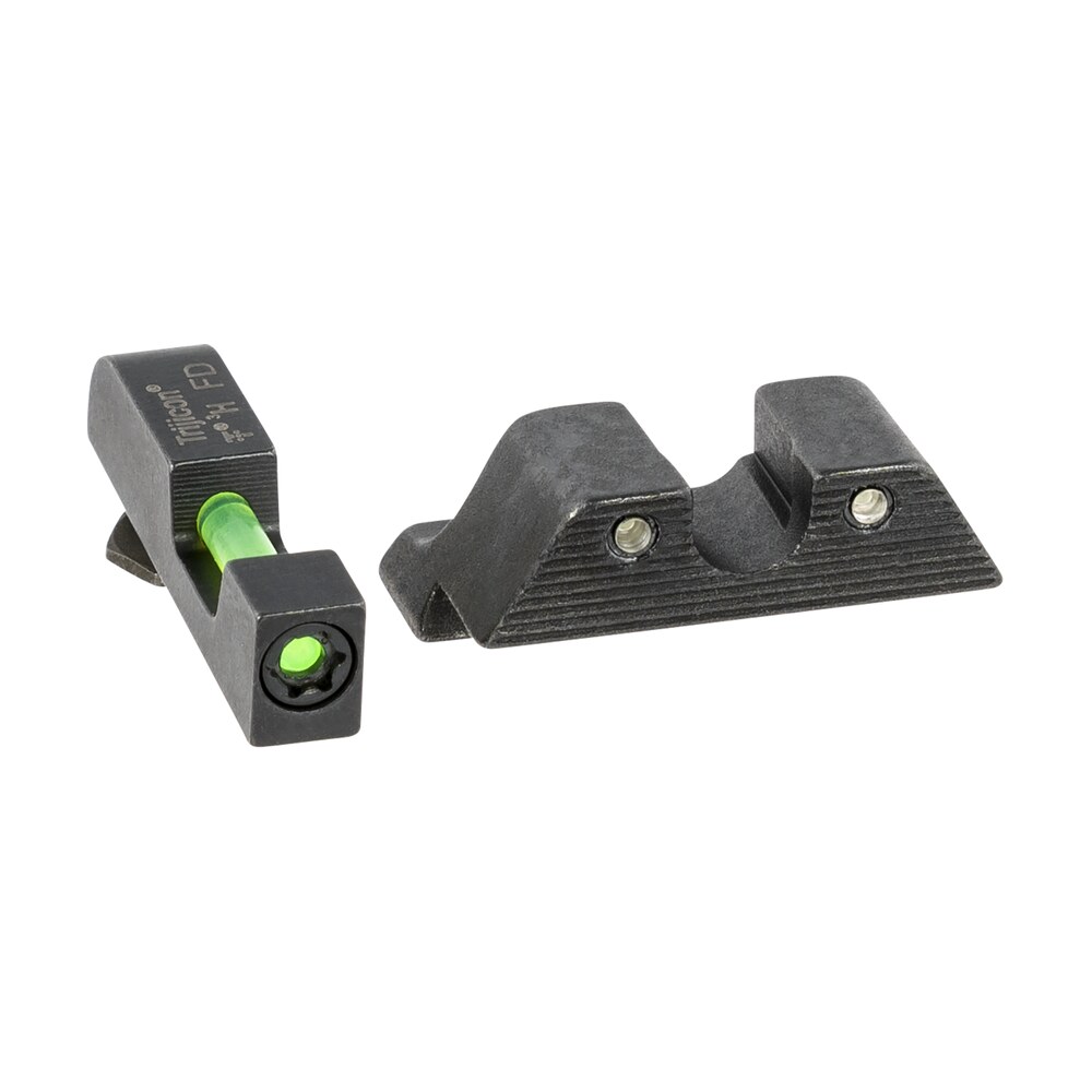 trijicon 601102 di night sight set green tritium/fiber optic/black outline front, green tritium rear, black frame, fits most glock *does not fit mos Trijicon 601102 DI Night Sight Set Green Tritium/Fiber Optic/Black Outline Front, Green Tritium Sports South item 133123