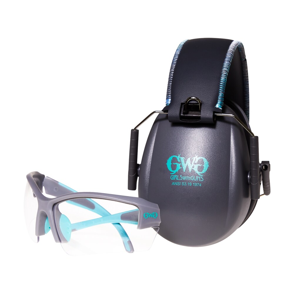 girls with guns 2388 assure protective safety glasses & muff combo women clear lens anti scratch gray frame Girls With Guns 2388 Assure Protective Safety Glasses & Muff Combo Women Clear Lens Sports South item 133235
