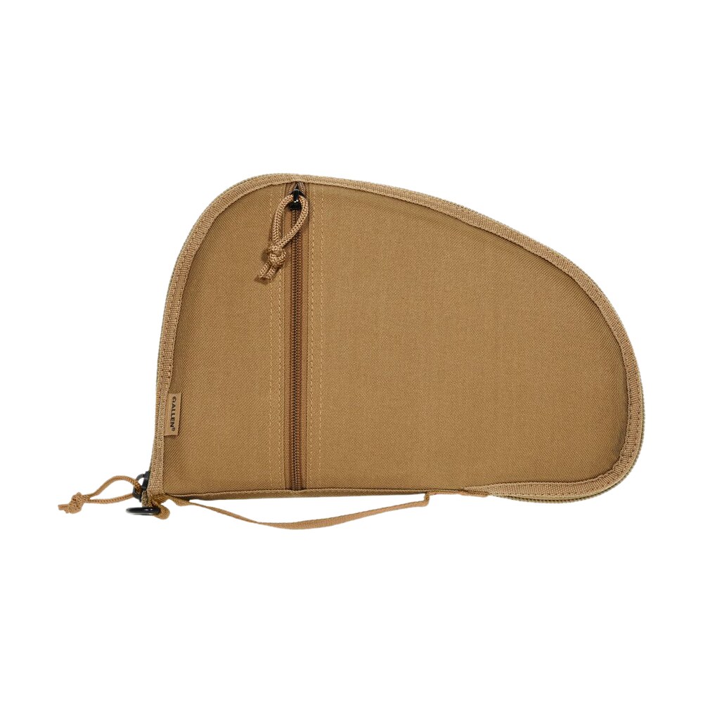 allen 3614 torrey handgun case coyote tan polyester, small accessory pocket, muzzle pocket & lockable zipper 11.50" x 7.75" exterior dimensions Allen 3614 Torrey Handgun Case Coyote Tan Polyester, Small Accessory Pocket, Muzzle Pocket Sports South item 133238