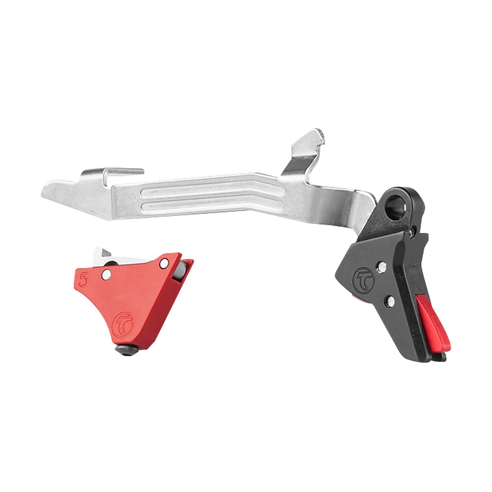 timney triggers alphaglock5 alpha competition 9mm luger/40 s&w/22 lr, red straight trigger, compatible w/glock gen5 & glock 44 Timney Triggers ALPHAGLOCK5 Alpha Competition 9mm Luger/40 S&W/22 LR, Red Straight Trigger, Sports South item 133426