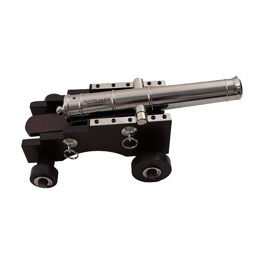 traditions kcn8041 old ironsides mini cannon 50 cal 9" silver barrel breech action Traditions KCN8041 Old Ironsides Mini Cannon 50 Cal 9" Silver Barrel Breech Action Sports South item 133553