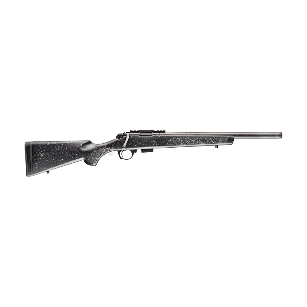 bergara rifles bmr006 bmr carbon fiber full size 17 hmr 5+1/10+1 20" matte blued carbon fiber/steel threaded barrel & drilled & tapped steel receiver, fixed black/gray speckled synthetic stock Bergara Rifles BMR006 BMR Carbon Fiber Full Size 17 HMR 5+1/10+1 20" Matte Blued Carbon Sports South item 133585