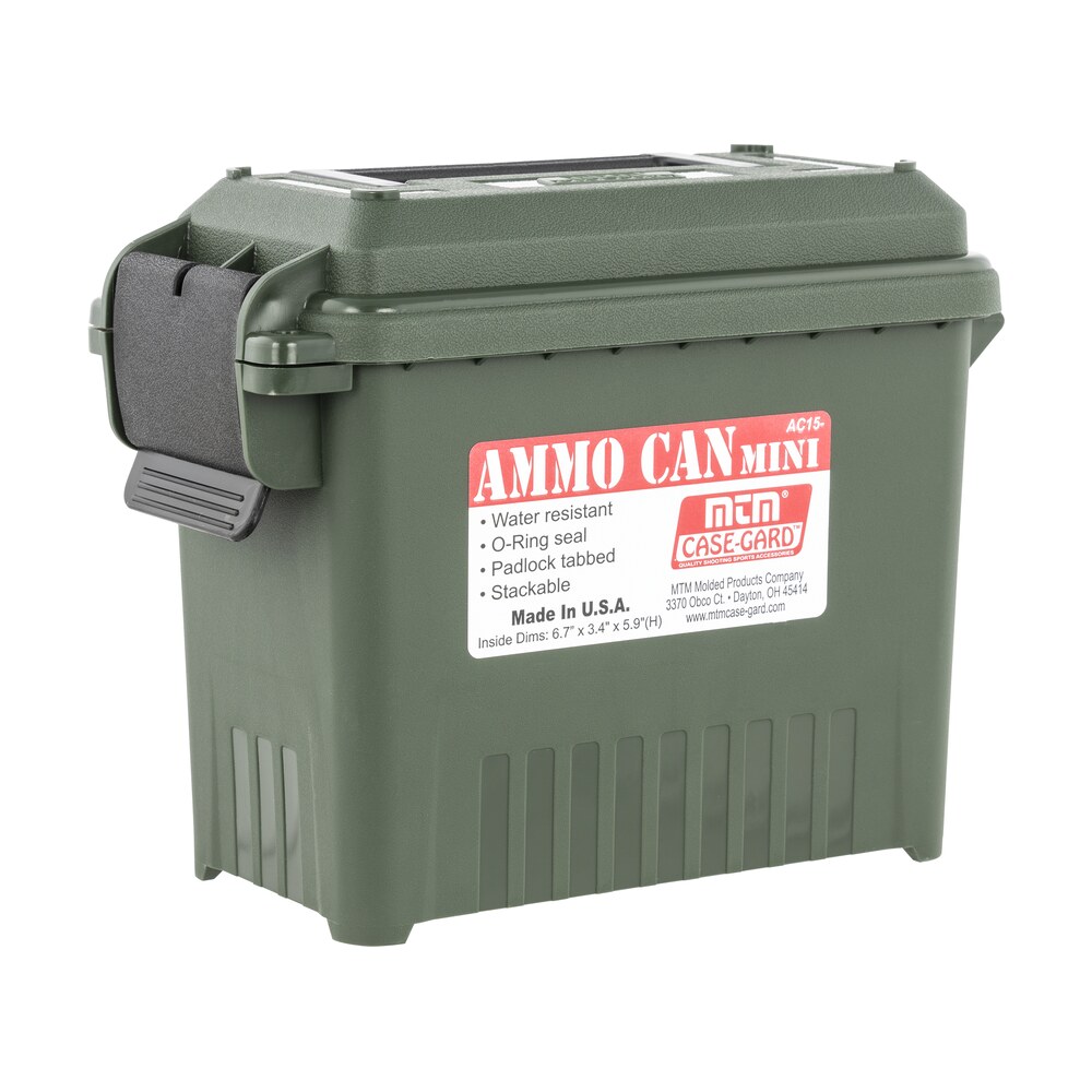mtm case gard ac1511 ammo can mini multi caliber forest green polypropylene MTM Case-Gard AC1511 Ammo Can Mini Multi-Caliber Forest Green Polypropylene Sports South item 133733