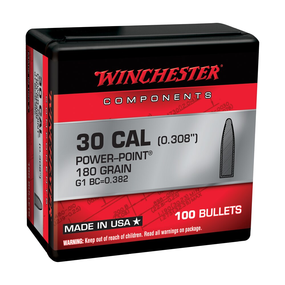 winchester ammo wb308p180x centerfire rifle 308win 180gr power point 100 per box/10 case Winchester Ammo WB308P180X Centerfire Rifle 308Win 180gr Power Point 100 Per Box/10 Case Sports South item 133807