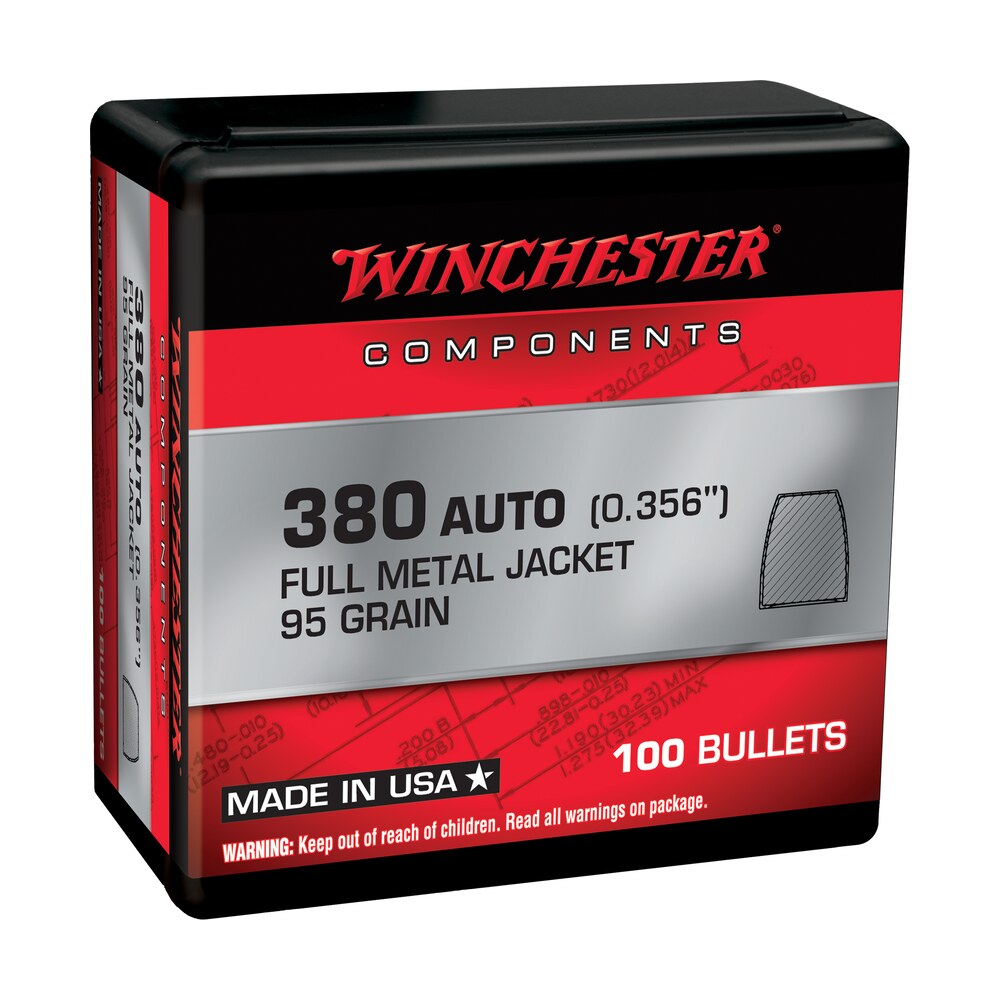 winchester ammo wb380mc95x centerfire handgun reloading 380acp 95gr full metal jacket 100 per box/10 case Winchester Ammo WB380MC95X Centerfire Handgun Reloading 380ACP 95gr Full Metal Jacket 100 Per Sports South item 133811