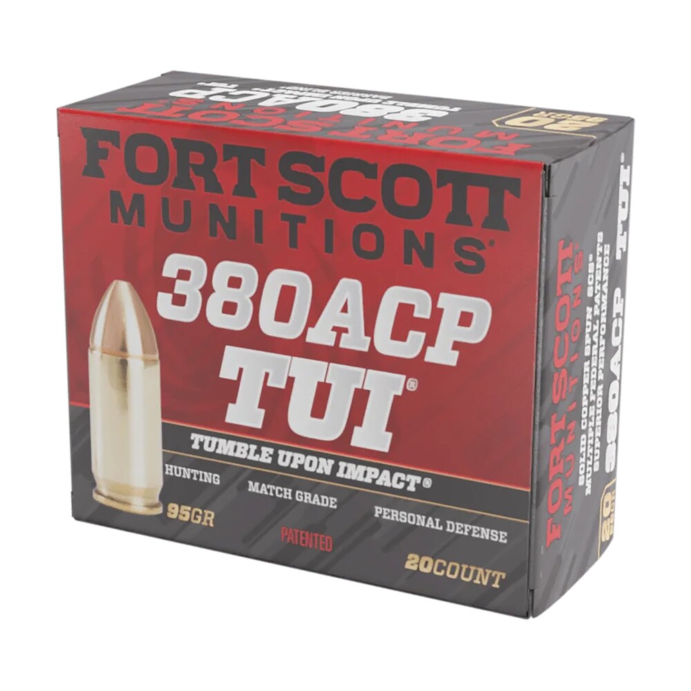 fort scott munitions 380095scv tumble upon impact (tui) 380acp 95gr solid copper spun 20 per box/25 case Fort Scott Munitions 380095SCV Tumble Upon Impact (TUI) 380ACP 95gr Solid Copper Spun 20 Per Sports South item 133831