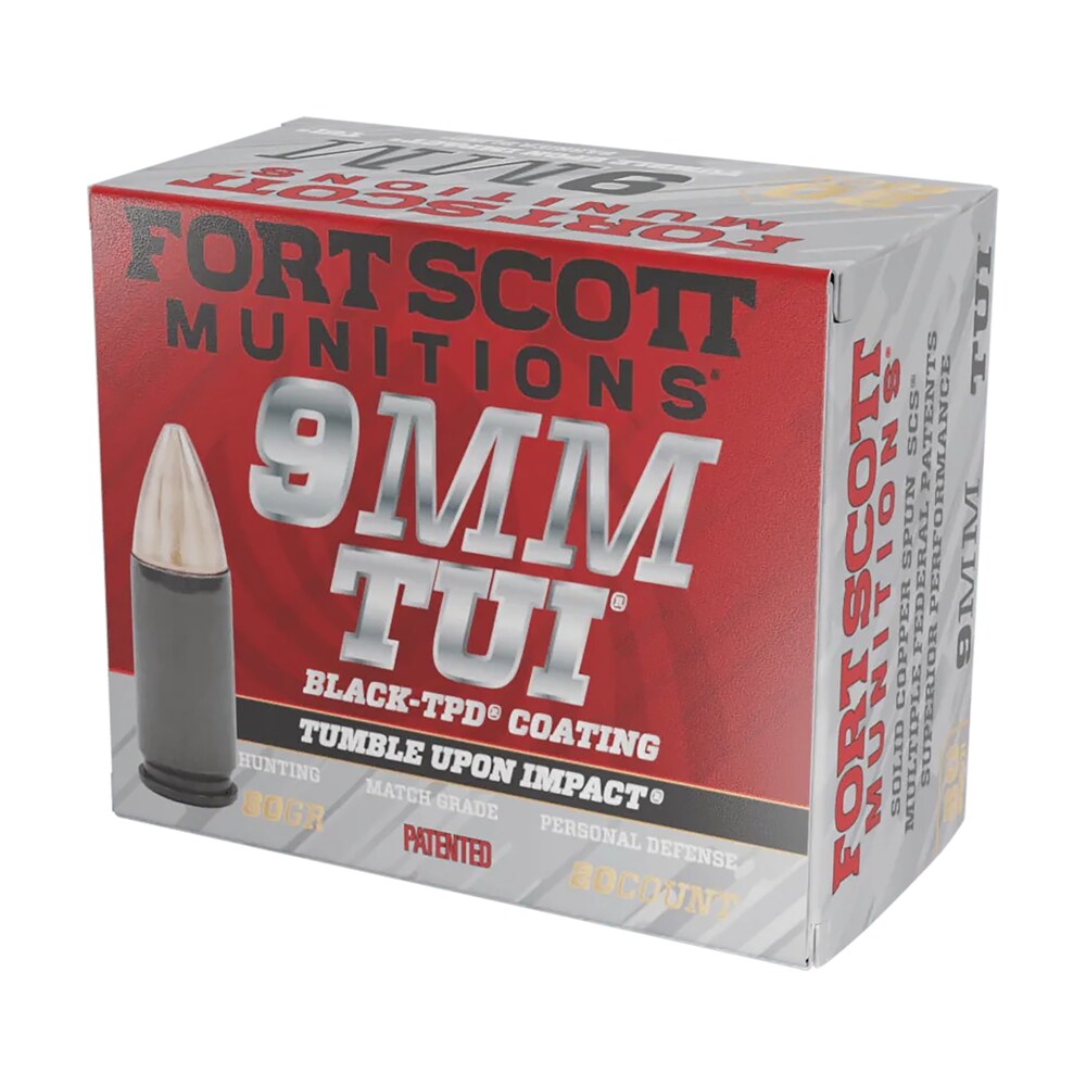 fort scott munitions 9mm080scvtpd tumble upon impact (tui) 9mmluger 80gr solid copper spun 20 per box/25 case *tpd 9 coated Fort Scott Munitions 9MM080SCVTPD Tumble Upon Impact (TUI) 9mmLuger 80gr Solid Copper Spun 20 Sports South item 133833