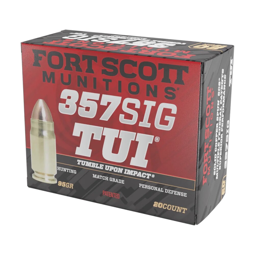 fort scott munitions 357sig095scv tumble upon impact (tui) 357sig 95gr solid copper spun 20 per box/25 case Fort Scott Munitions 357SIG095SCV Tumble Upon Impact (TUI) 357Sig 95gr Solid Copper Spun 20 Per Sports South item 133840