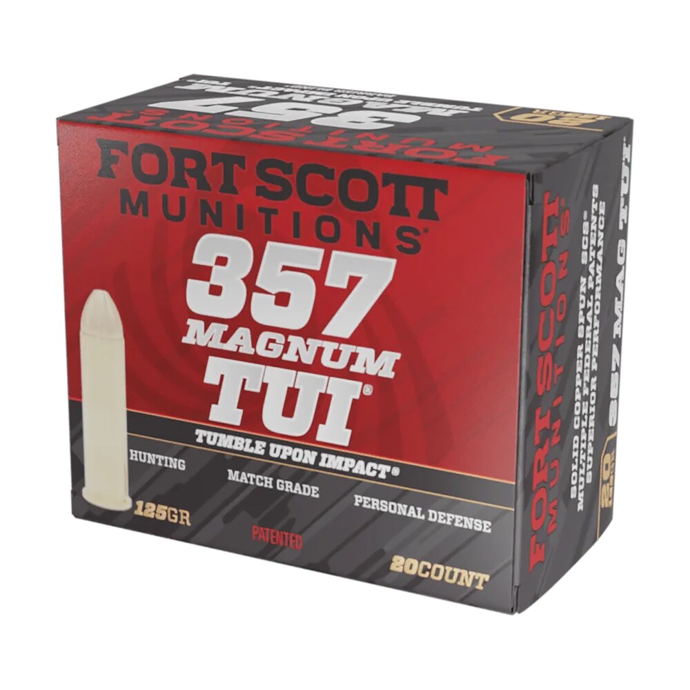 fort scott munitions 357mag125scv tumble upon impact (tui) 357mag 125gr solid copper spun 20 per box/25 case Fort Scott Munitions 357MAG125SCV Tumble Upon Impact (TUI) 357Mag 125gr Solid Copper Spun 20 Sports South item 133841