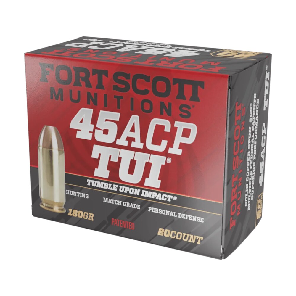 fort scott munitions 450180scv tumble upon impact (tui) 45acp 180gr solid copper spun 20 per box/25 case Fort Scott Munitions 450180SCV Tumble Upon Impact (TUI) 45ACP 180gr Solid Copper Spun 20 Per Sports South item 133843