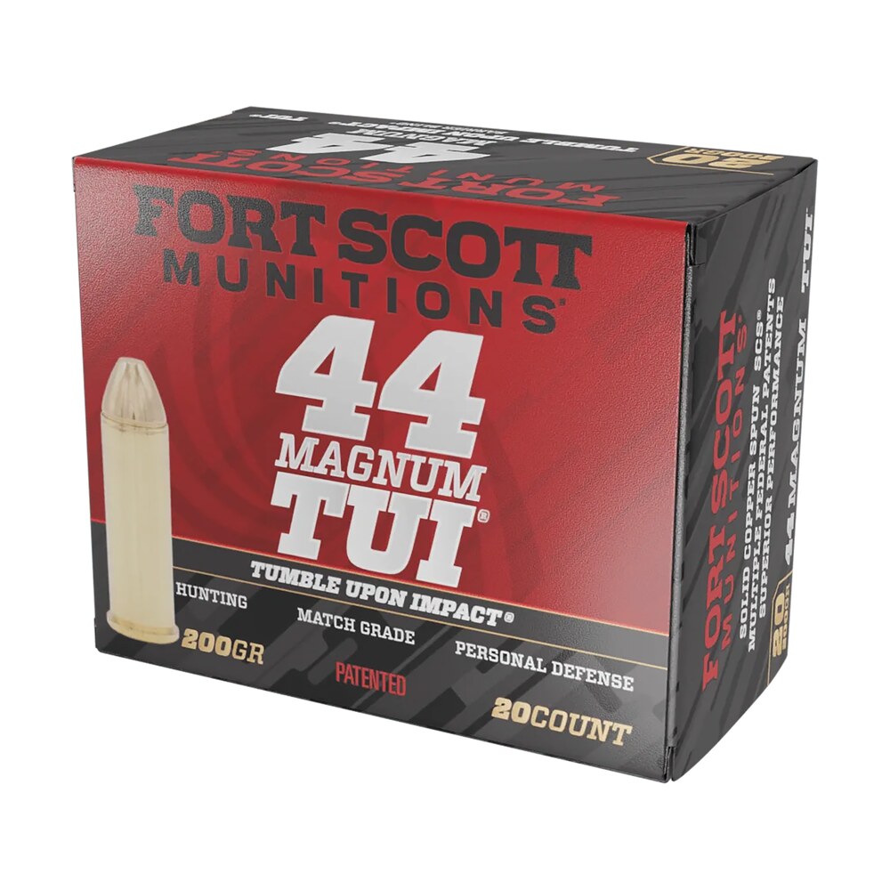 fort scott munitions 44mag200scv tumble upon impact (tui) 44remmag 200gr solid copper spun 20 per box/25 case Fort Scott Munitions 44MAG200SCV Tumble Upon Impact (TUI) 44RemMag 200gr Solid Copper Spun 20 Sports South item 133845