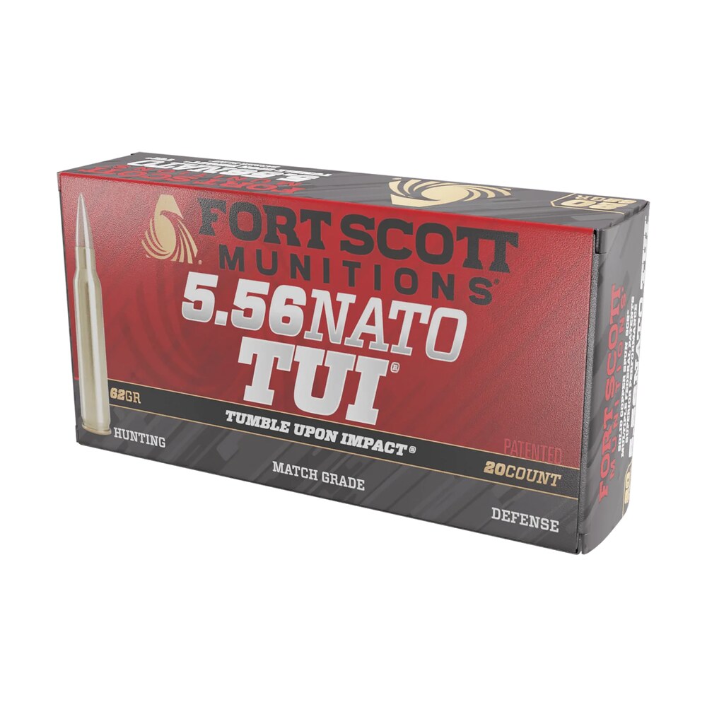 fort scott munitions 556062scv tumble upon impact (tui) 5.56x45mmnato 62gr solid copper spun 20 per box/25 case Fort Scott Munitions 556062SCV Tumble Upon Impact (TUI) 5.56x45mmNATO 62gr Solid Copper Spun 20 Sports South item 133848