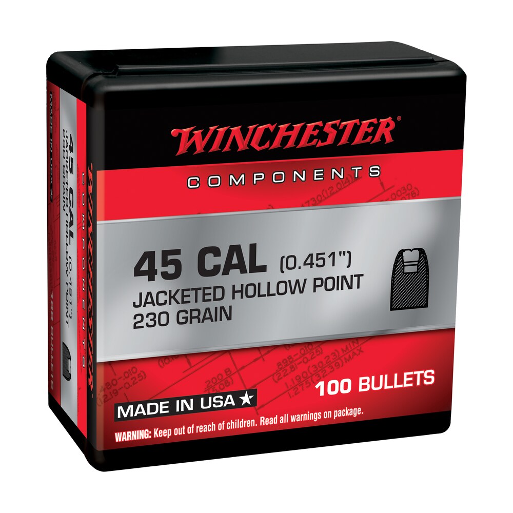 winchester ammo wb45hp230x centerfire handgun reloading 45cal 230gr jacketed hollow point 100 per box/10 case Winchester Ammo WB45HP230X Centerfire Handgun Reloading 45Cal 230gr Jacketed Hollow Point 100 Sports South item 133864