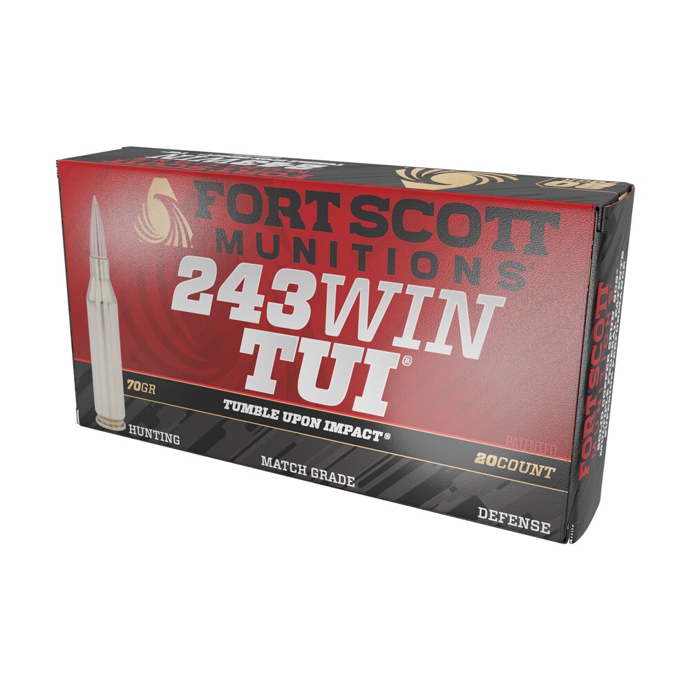 fort scott munitions 243070scv tumble upon impact (tui) rifle 243win 70gr solid copper spun 20 per box/10 case Fort Scott Munitions 243070SCV Tumble Upon Impact (TUI) Rifle 243Win 70gr Solid Copper Spun 20 Sports South item 133868