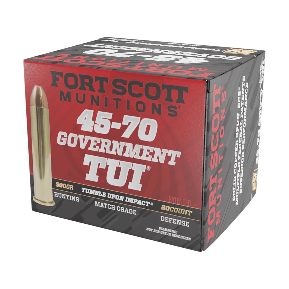 fort scott munitions 4570300scv1 tumble upon impact (tui) brush hog 45 70gov 300gr solid copper spun 20 per box/10 case Fort Scott Munitions 4570300SCV1 Tumble Upon Impact (TUI) Brush Hog 45-70Gov 300gr Solid Copper Sports South item 133877