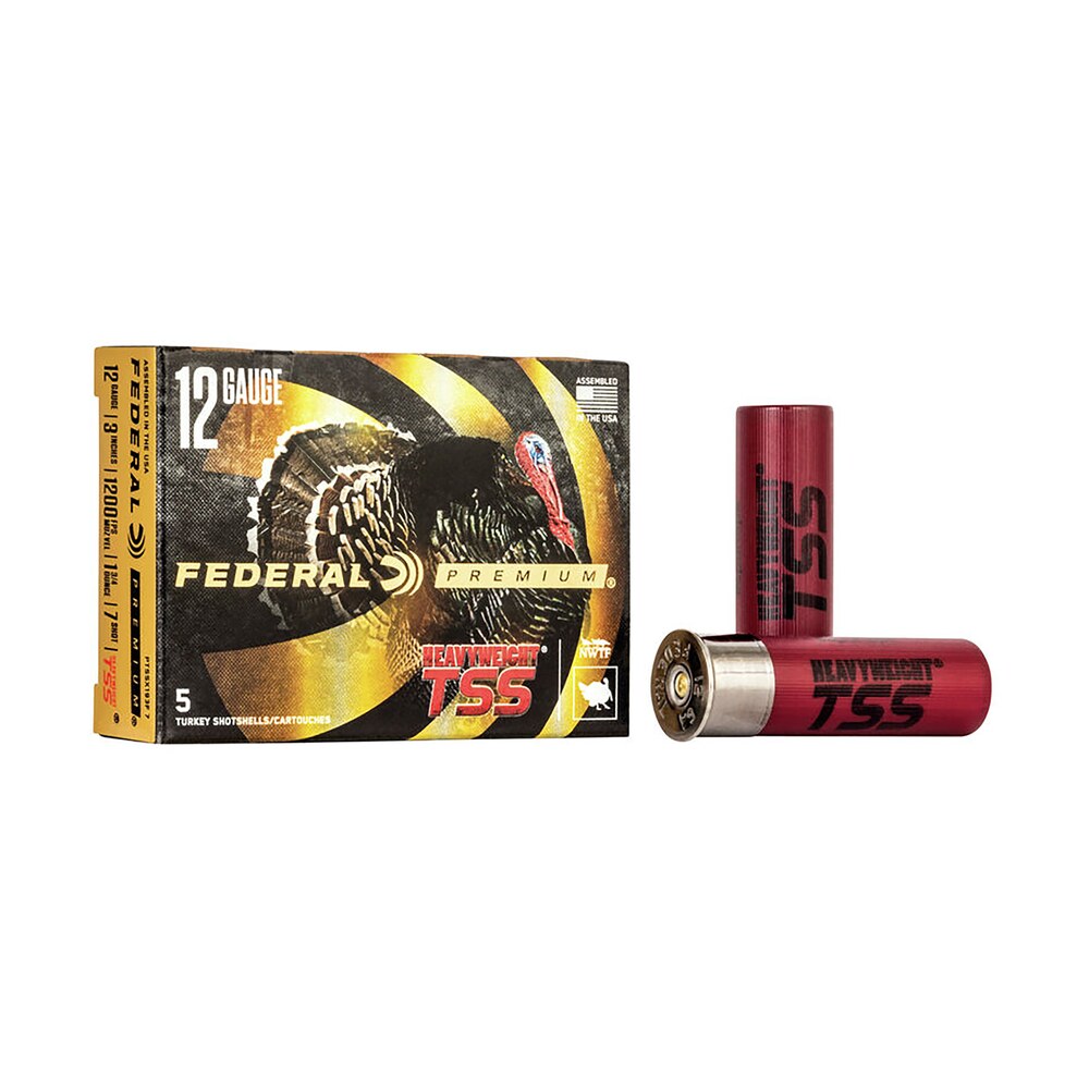 federal ptssx193f7 premium turkey heavyweight tss 12gauge 3" 1 3/4oz 7shot 5 per box/50 case Federal PTSSX193F7 Premium Turkey Heavyweight TSS 12Gauge 3" 1 3/4oz 7Shot 5 Per Box/50 Case Sports South item 134352