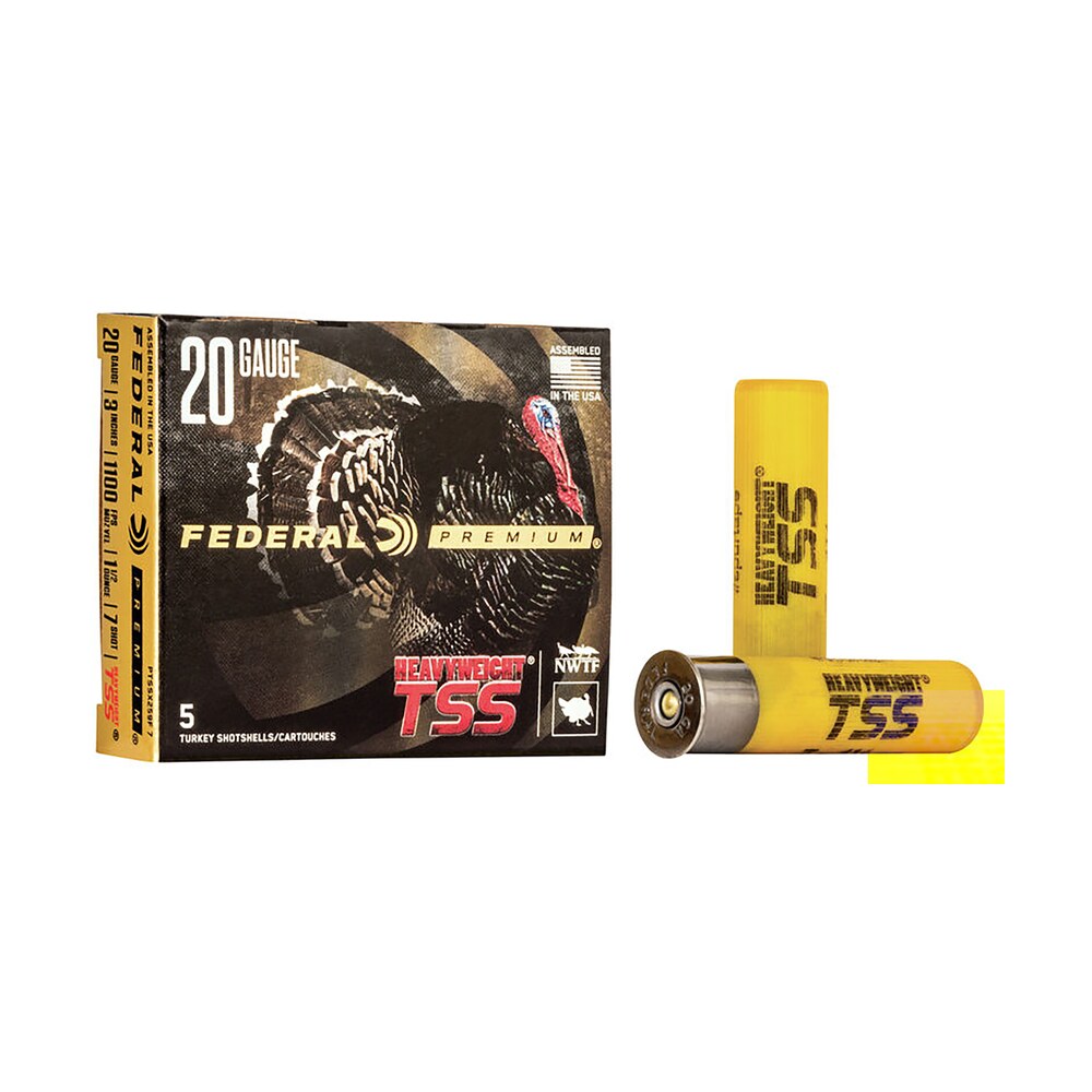 federal ptssx259f7 premium turkey heavyweight tss 20gauge 3" 1 1/2oz 7shot 5 per box/50 case Federal PTSSX259F7 Premium Turkey Heavyweight TSS 20Gauge 3" 1 1/2oz 7Shot 5 Per Box/50 Case Sports South item 134354