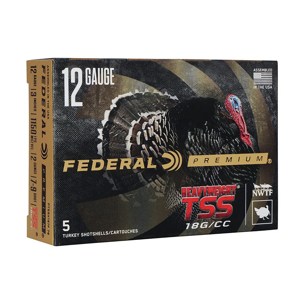 federal ptssx197f79 premium turkey heavyweight tss 12gauge 3" 2oz 7/9shot 5 per box/50 case Federal PTSSX197F79 Premium Turkey Heavyweight TSS 12Gauge 3" 2oz 7/9Shot 5 Per Box/50 Case Sports South item 134357