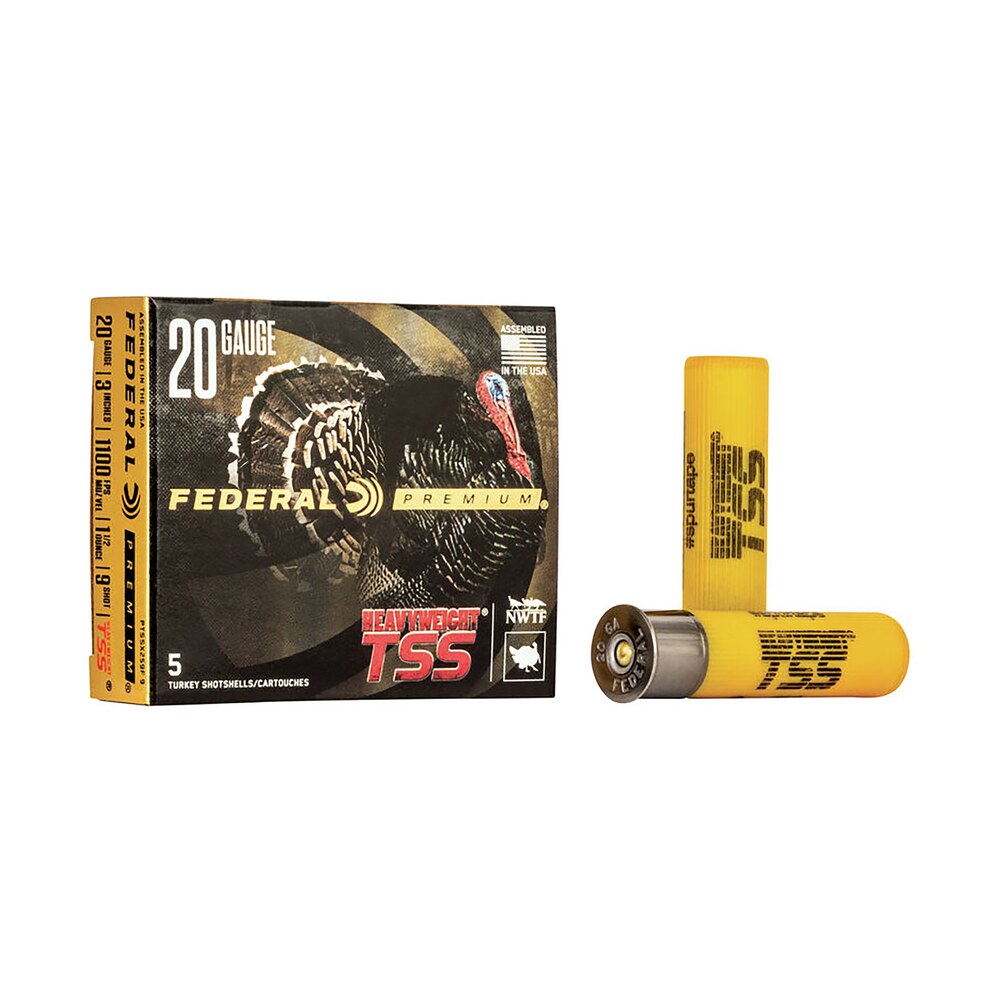 federal ptssx259f9 premium turkey heavyweight tss 20gauge 3" 1 1/2oz 9shot 5 per box/50 case Federal PTSSX259F9 Premium Turkey Heavyweight TSS 20Gauge 3" 1 1/2oz 9Shot 5 Per Box/50 Case Sports South item 134360