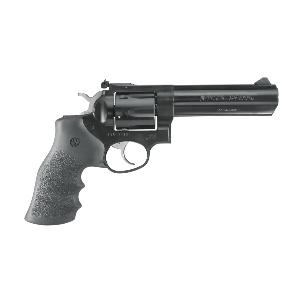 ruger 1756 gp100 sports south exclusive 357 mag 6 shot 5" blued full lug steel barrel, blued cylinder blued steel frame, black finger grooved rubber grip, transfer bar safety, exposed hammer Ruger 1756 GP100 Sports South Exclusive 357 Mag 6 Shot 5" Blued Full Lug Steel Sports South item 134434