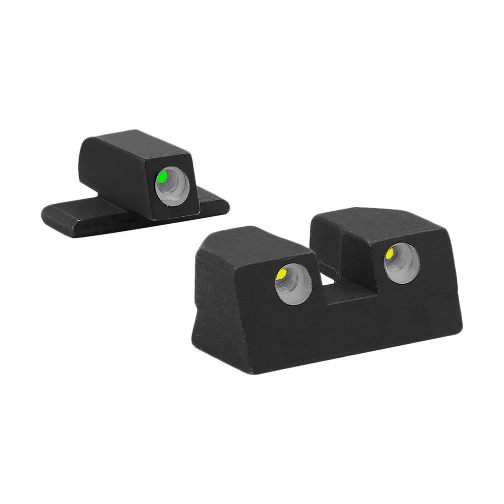 meprolight usa 101103201 tru dot green tritium white outline front sight yellow tritium white outline rear sight sig sauer p series p226/p320 Meprolight USA 101103201 Tru-Dot Green Tritium White Outline Front Sight-Yellow Tritium White Sports South item 134474