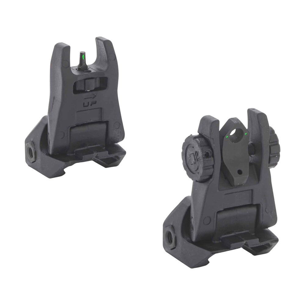 meprolight usa 404100 fubs sight set black ar 15 flip up green tritium front/green tritium rear Meprolight USA 404100 FUBS Sight Set Black AR-15 Flip Up Green Tritium Front/Green Tritium Rear Sports South item 134601