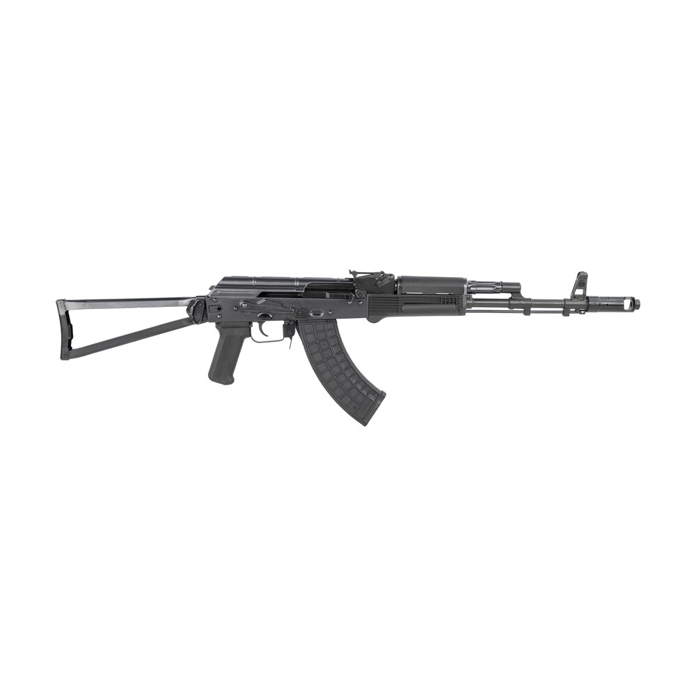 riley defense inc rak102sf rak classical 7.62x39mm 30+1 16.25" 4150 nitride barrel, mil spec stamped steel receiver, polymer upper & lower handguards, side folding black metal stock, polymer grip Riley Defense Inc RAK102SF RAK Classical 7.62x39mm 30+1 16.25" 4150 Nitride Sports South item 135424