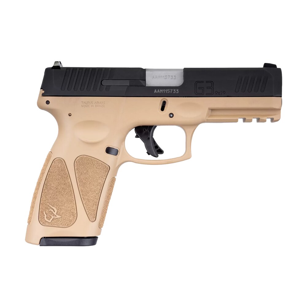 taurus 1g3b941t15 g3 9mm luger 15+1 4" matte stainless steel barrel, matte black tenifer cerakote serrated alloy steel slide, tan polymer frame w/picatinny rail, tan polymer grip, right hand Taurus 1G3B941T15 G3 9mm Luger 15+1 4" Matte Stainless Steel Sports South item 135481
