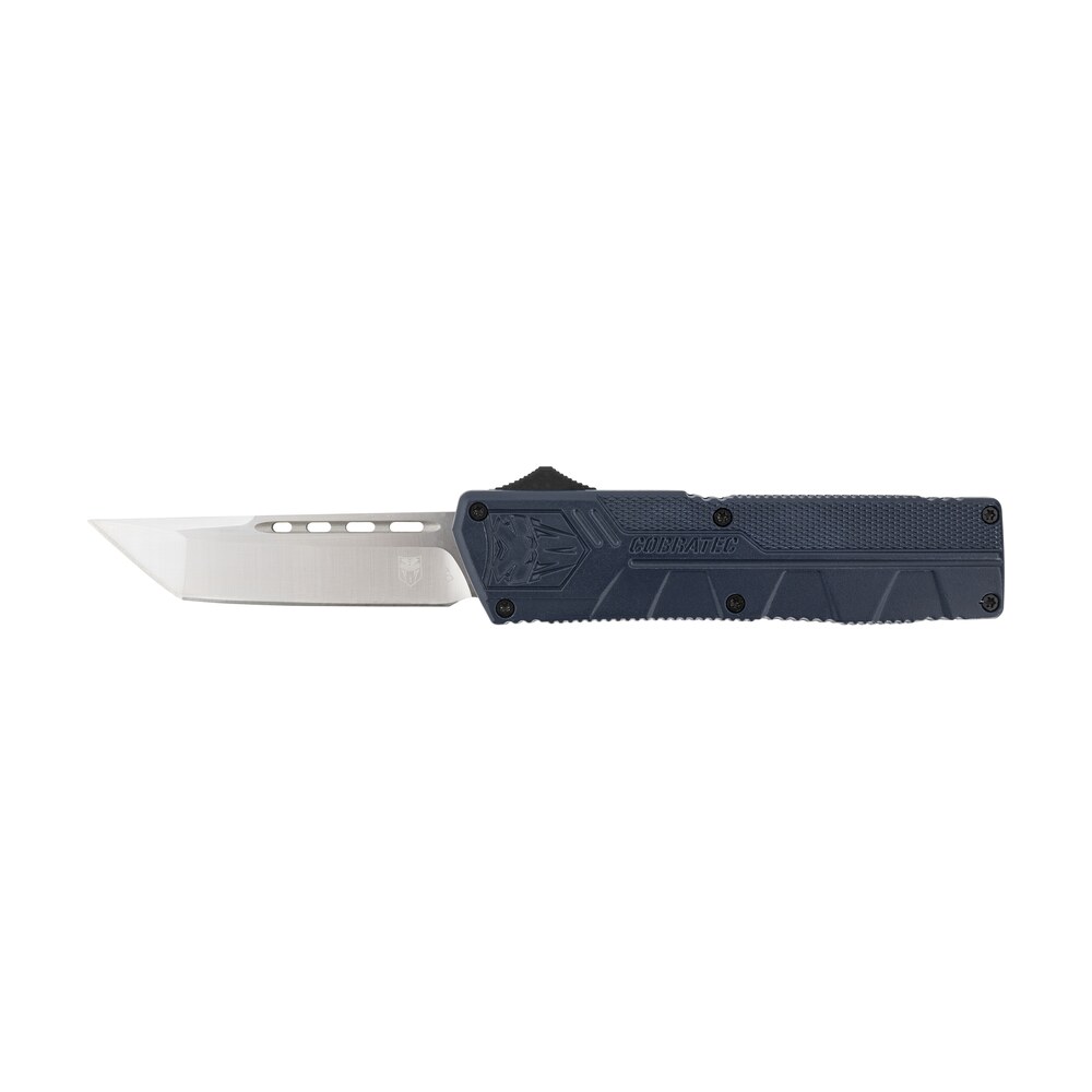 cobratec knives nyctlwtns lightweight 3.25" otf tanto plain d2 steel blade/nypd blue aluminum handle includes pocket clip CobraTec Knives NYCTLWTNS Lightweight 3.25" OTF Tanto Plain D2 Steel Blade/NYPD Blue Aluminum Sports South item 135868