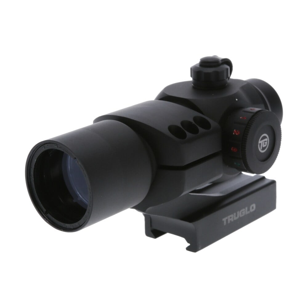 truglo tg tg8230rb triton black anodized 1x 30mm 3 moa illuminated tri color center dot reticle TruGlo TG-TG8230RB Triton Black Anodized 1x 30mm 3 MOA Illuminated Tri-Color Center Dot Reticle Sports South item 135915