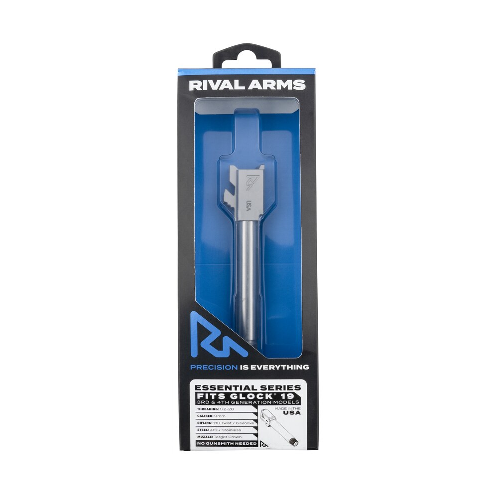 rival arms rara22g202d essential v2 match grade 9mm luger 4.49" threaded stainless steel, fits glock 19 gen3 4 Rival Arms RARA22G202D Essential V2 Match Grade 9mm Luger 4.49" Threaded Stainless Steel, Sports South item 136153