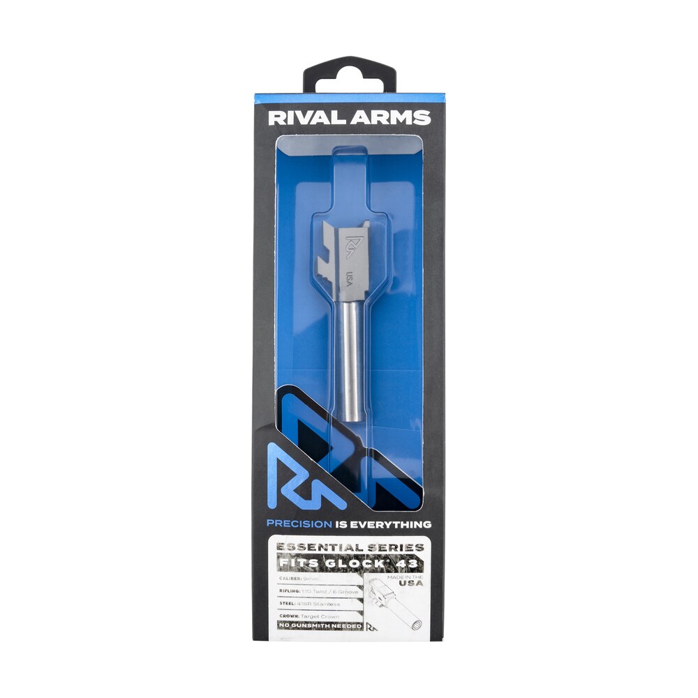 rival arms rara22g301d essential v2 match grade 9mm luger 3.41" stainless steel, fits glock 43/43x Rival Arms RARA22G301D Essential V2 Match Grade 9mm Luger 3.41" Stainless Steel, Sports South item 136160