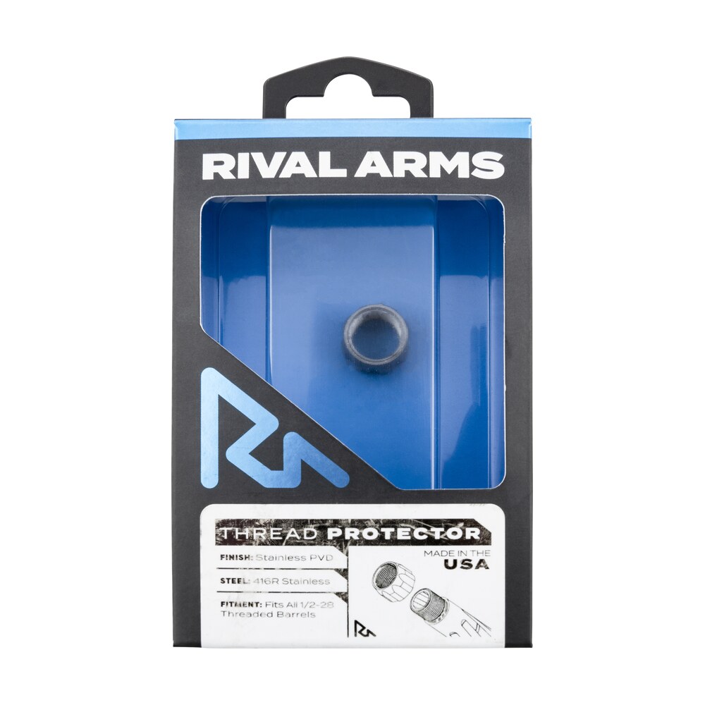 rival arms rara300001d thread protector 9mm luger stainless pvd 416r stainless steel 1/2" 28 tpi Rival Arms RARA300001D Thread Protector 9mm Luger Stainless PVD 416R Stainless Steel 1/2"-28 Sports South item 136171