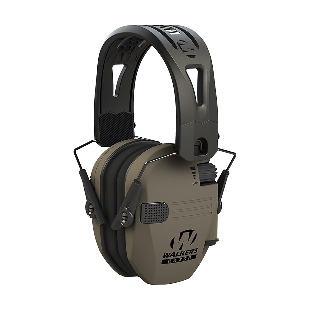 walker's gwprsemrhfde razor tacti grip 23 db over the head flat dark earth/black polymer Walker's GWPRSEMRHFDE Razor Tacti-Grip 23 dB Over the Head Flat Dark Earth/Black Polymer Sports South item 136284