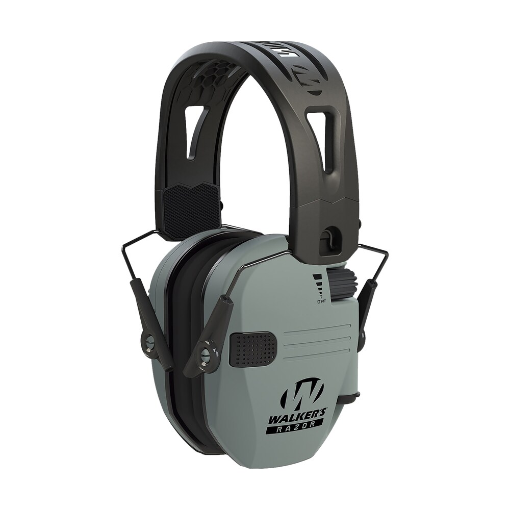 walker's gwprsemrhbgy razor tacti grip 23 db over the head battleship gray/black polymer Walker's GWPRSEMRHBGY Razor Tacti-Grip 23 dB Over the Head Battleship Gray/Black Polymer Sports South item 136285