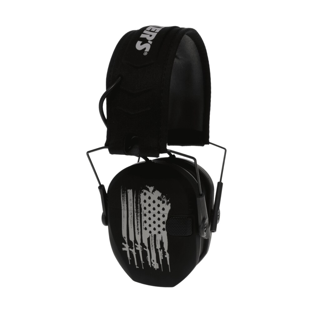 walker's wprsemfsflg razor slim electronic freedom muff 23 db over the head black w/distressed u.s flag polymer Walker's WPRSEMFSFLG Razor Slim Electronic Freedom Muff 23 dB Over the Head Black Sports South item 136290