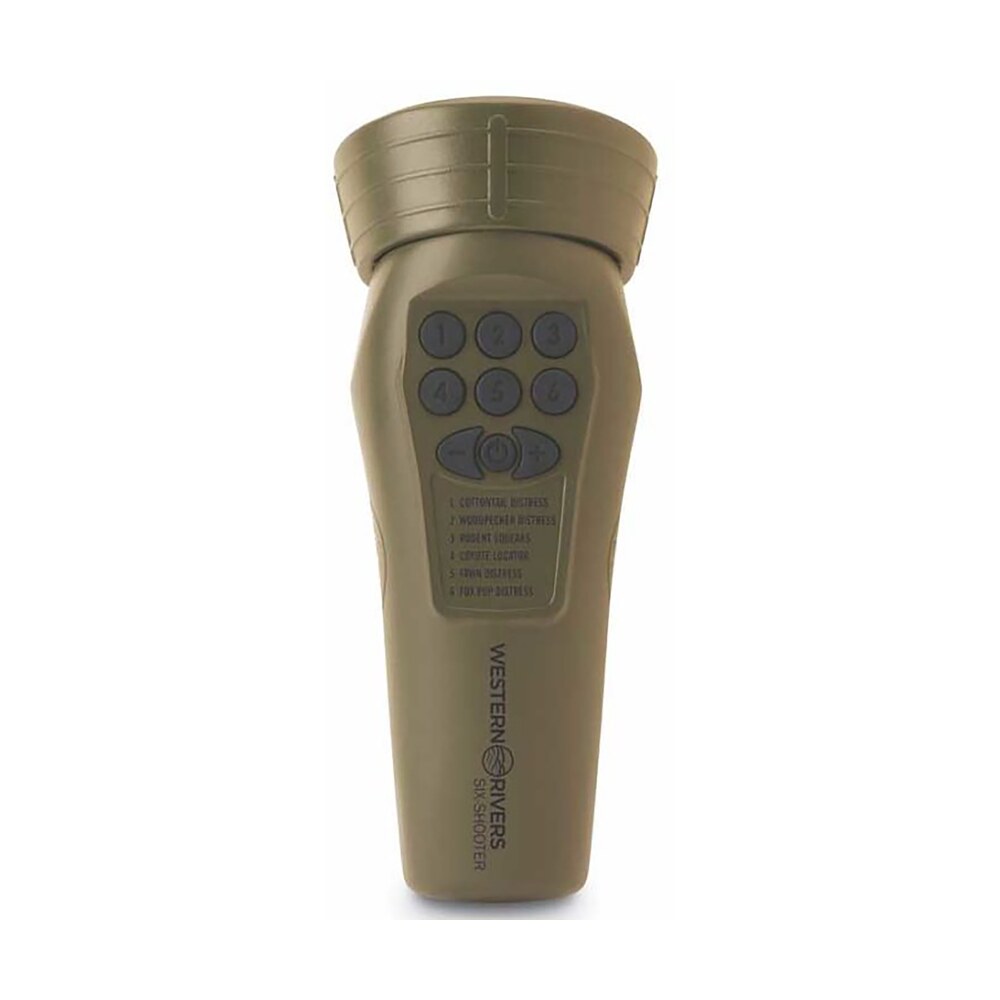 western rivers wrc gc6s mantis six shooter electronic call multiple sounds attracts predators brown plastic Western Rivers WRC-GC6S Mantis Six Shooter Electronic Call Multiple Sounds Attracts Predators Sports South item 136357