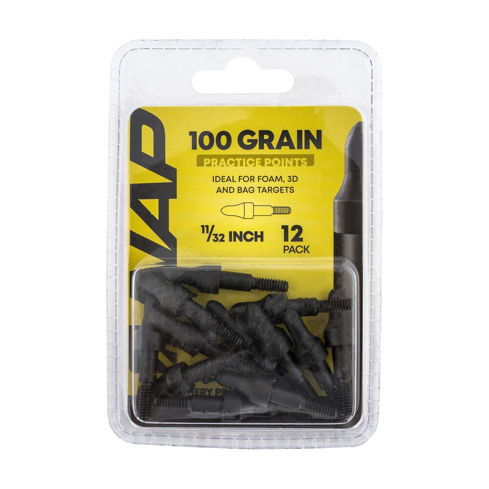 nap nap60p3dp1132 3d practice points field tips fixed 100 gr black/ 12 pack NAP NAP60P3DP1132 3D Practice Points Field Tips Fixed 100 GR Black/ 12 Pack Sports South item 136391