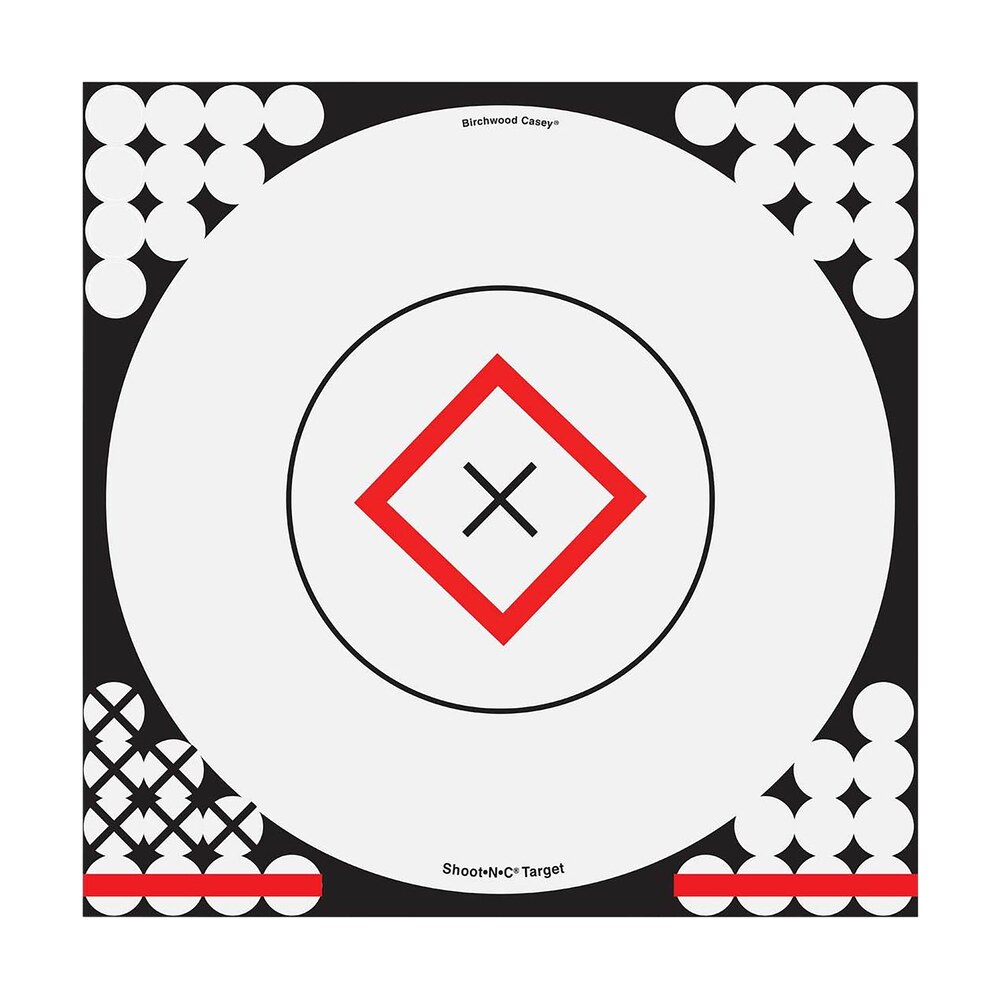 birchwood casey 34195 shoot n c reactive target self adhesive paper black/red/white 17.25" bullseye 5 pack Birchwood Casey 34195 Shoot-N-C Reactive Target Self-Adhesive Paper Black/Red/White 17.25" Sports South item 136554