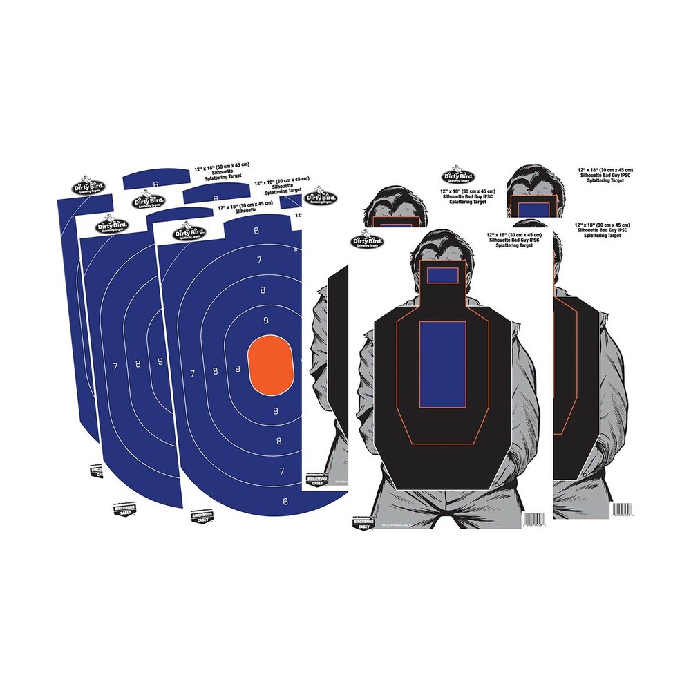 birchwood casey 35735 dirty bird combo pack silhouette paper target 12" x 18" 8 per pkg Birchwood Casey 35735 Dirty Bird Combo Pack Silhouette Paper Target 12" x 18" 8 Per Pkg Sports South item 136562