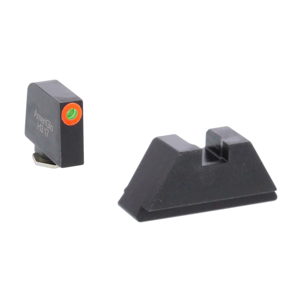 ameriglo gl511 optic compatible sight set for glock xl tall green tritium orange outline front sight green tritium black rear sight AmeriGlo GL511 Optic Compatible Sight Set for Glock XL Tall Green Tritium Orange Outline Front Sports South item 136714