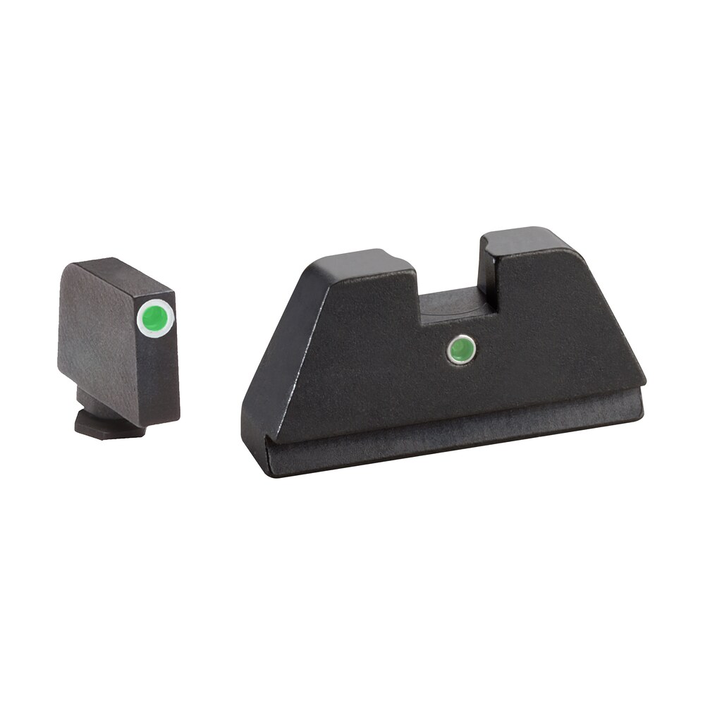 ameriglo gl191 optic compatible sight set for glock xl tall green tritium white outline front sight green tritium rear sight AmeriGlo GL191 Optic Compatible Sight Set for Glock XL Tall Green Tritium White Outline Front Sports South item 136716