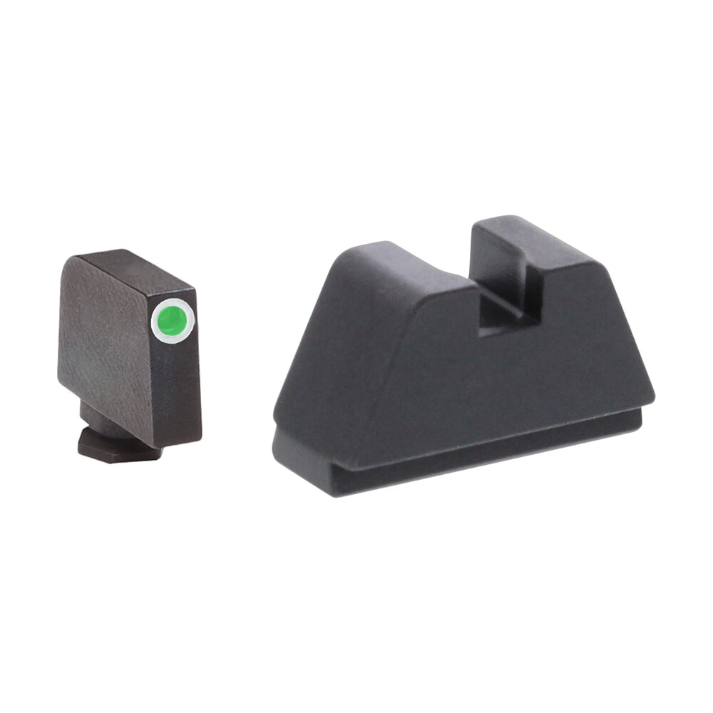 ameriglo gl481 optic compatible sight set for glock 2xl tall green tritium white outline front sight black rear sight AmeriGlo GL481 Optic Compatible Sight Set for Glock 2XL Tall Green Tritium White Outline Front Sports South item 136721