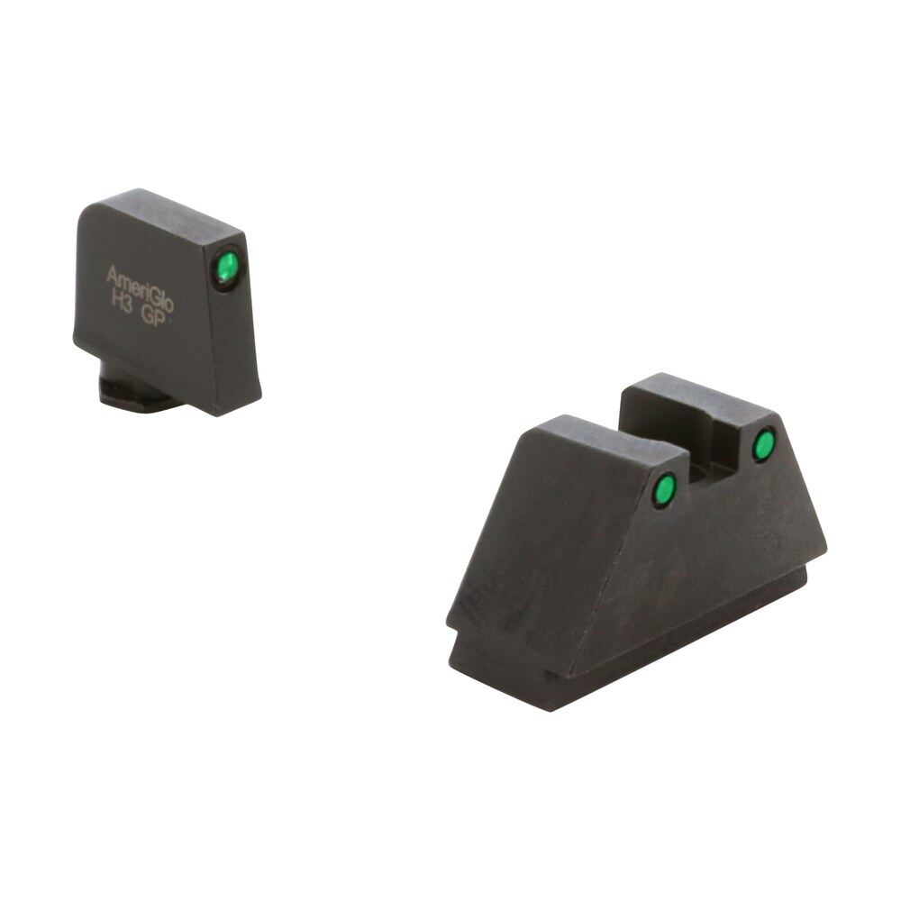 ameriglo gl815 optic compatible sight set for glock 3xl tall green tritium black outline front sight green tritium black outline rear sight AmeriGlo GL815 Optic Compatible Sight Set for Glock 3XL Tall Green Tritium Black Outline Front Sports South item 136728